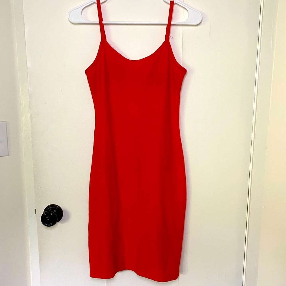 Orange Bodycon Mini Dress